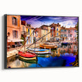 Black and white vintage poster art of a Provence landscape on framed canvas, ideal for bedroom wall decor.