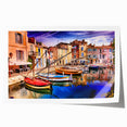 Rolled print of Provence scenery with vibrant lavender fields on canvas, ideal for art wall dining room decor.