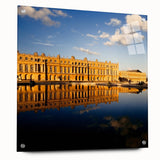 Acrylic print of Versailles scenery in muted earth tones, suitable for bedroom or dining room decor.