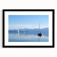 Extra large framed wall art of a colorful abstract Bavarian landscape, ideal for living room decor.