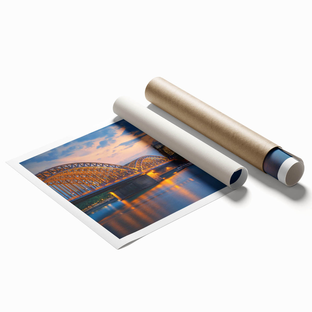 Extra large rolled print depicting a serene floral scene in Germany, suited for classy bathroom wall art.
