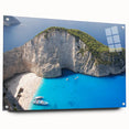 Acrylic print of a European Greek landscape in muted earth tones, suitable for bedroom or dining room decor.