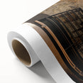 Art Deco style poster of a scenic Irish landscape on rolled canvas, featuring green tones, ideal for nursery wall art.