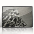 Framed acrylic print of the Colosseum in muted sepia tones, ideal for a living room or study.