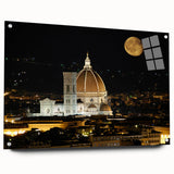 Acrylic print of Florence scenery with rich earth tones, ideal for dining room decor.