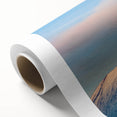 Rolled canvas featuring Mount Etna in muted earth tones, ideal for nursery wall art or dining room decor.