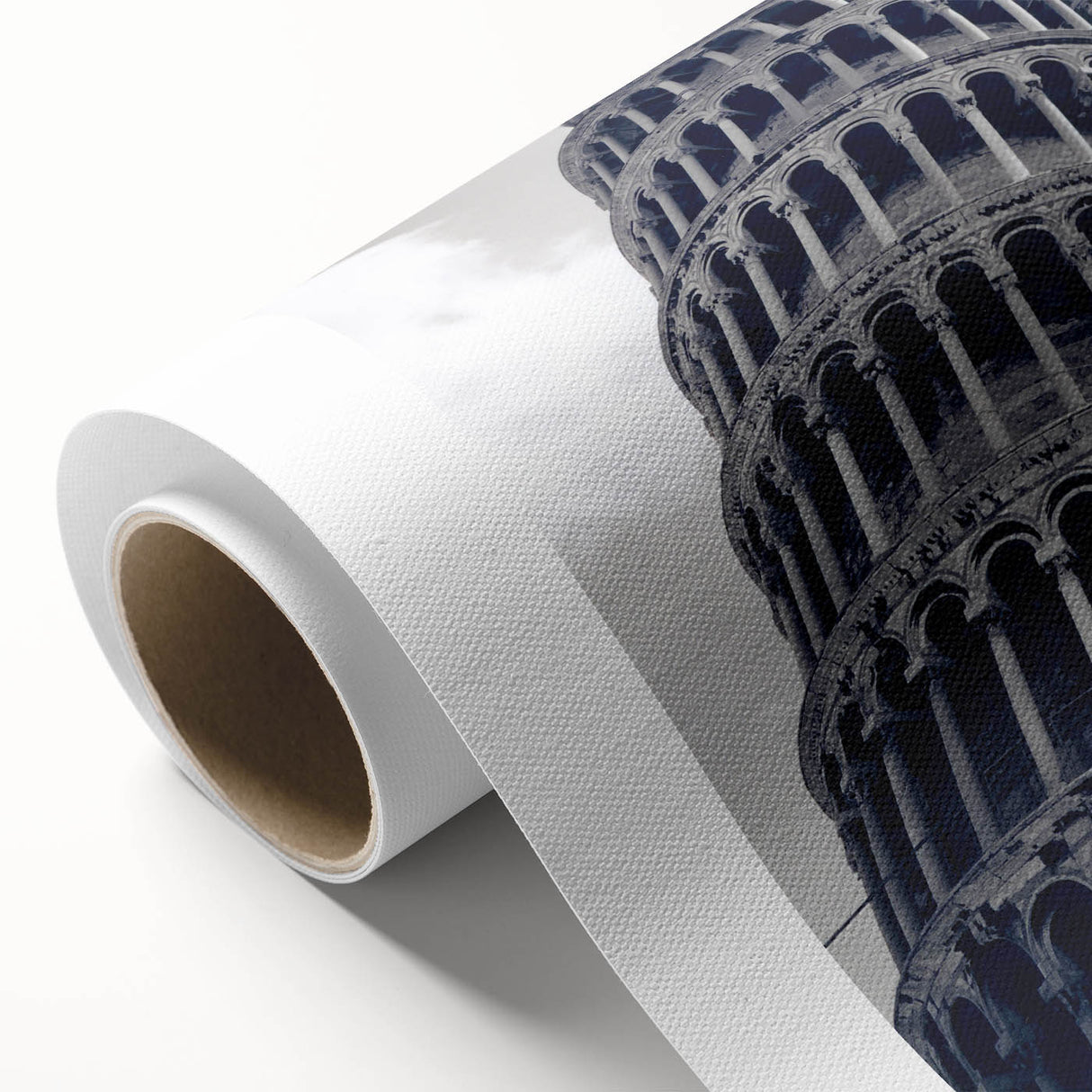 Art deco poster of Pisa's scenery in muted earth tones on rolled canvas, ideal for nursery wall art.