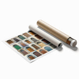 Extra large rolled print depicting the scenic Tuscan landscape with lush green fields and a vibrant blue sky.
