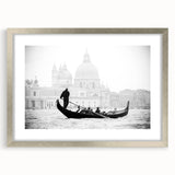 Extra large wall art of Venice scenery in muted earth tones on a framed canvas, ideal for living room decor.