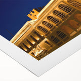 Art deco poster of Monaco scenery on rolled canvas, featuring muted earth tones, suitable for dining room wall art.