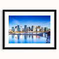 Extra large abstract art print of a colorful Norwegian landscape, textured on a black framed canvas.