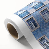 Art Deco poster of Lisbon scenery in pastel shades on rolled canvas, ideal for nursery wall art.