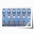 Rolled print of Lisbon scenery with vibrant colors on canvas, ideal for art wall dining room.