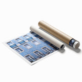 Extra large rolled print of Lisbon scenery with vibrant floral elements, ideal for classy bathroom wall art.