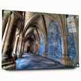 Acrylic print of Porto, Portugal, showcasing a detailed cityscape in muted earth tones, suitable for dining room decor.