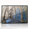 Large abstract wall art depicting Porto's riverside.