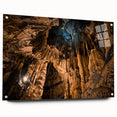 Acrylic print of a European scenery with muted earth tones, suitable for dining room decor.