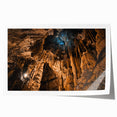 Rolled print of a Slovakian landscape with vibrant green and blue tones, ideal for dining room wall art.