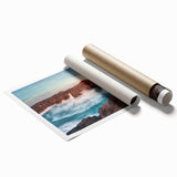 Extra large rolled print featuring a floral scene in soft pastel shades, ideal for classy bathroom wall art.