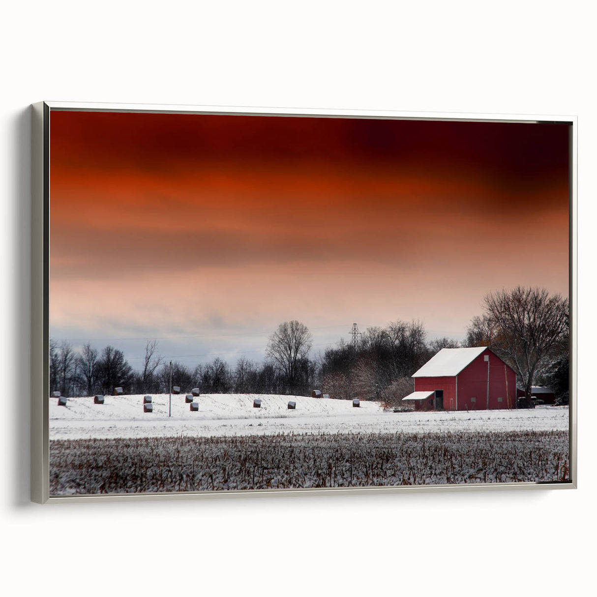 Framed canvas depicting a vintage Stockholm landscape in muted colors, ideal for living room decor.