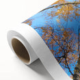 Art deco poster of a European scenery in muted pastel shades, ideal for nursery wall art, on rolled canvas.