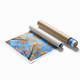 Extra large rolled print of a serene Ukrainian landscape with lush greenery and vibrant blue skies.