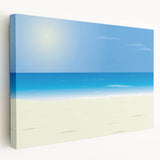 Side view of a stretched canvas depicting Acapulco scenery in vibrant colors, ideal for kitchen wall art.