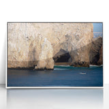 Acrylic print of Baja California scenery with pastel hues in art deco style, ideal for modern nursery decor.