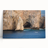 Black and white photograph of Baja California scenery on stretched canvas, suitable as large kitchen wall art.