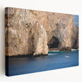Scenic Baja California landscape on stretched canvas, featuring soft blue and green tones, suitable for kitchen wall art.