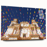 Acrylic print of a large abstract depiction of Mexico City in muted earth tones, ideal for bedroom or dining room art.