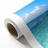 Art deco poster of Quintana Roo scenery in pastel shades on rolled canvas, ideal for nursery wall art.