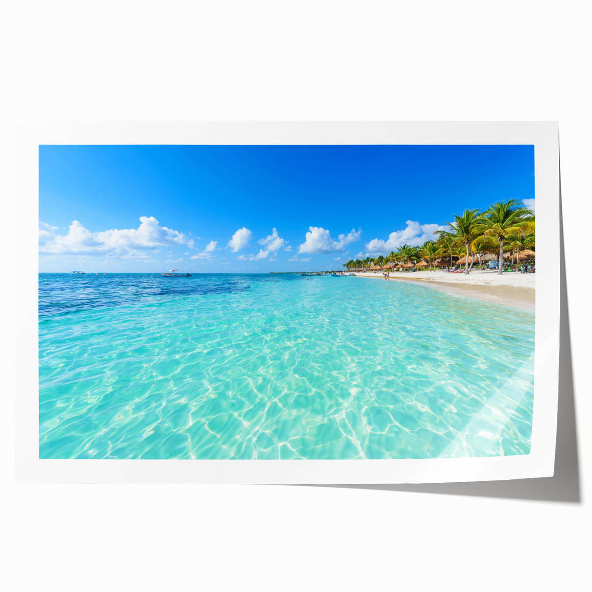 Extra large rolled print featuring a serene Quintana Roo landscape with vibrant green and blue tones.