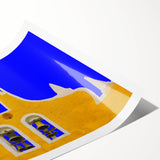 Extra large wall art featuring line art flowers in pastel shades on a rolled canvas, ideal for large living room decor.