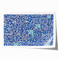 Extra large rolled print of a Middle Eastern scenery with vibrant floral elements, ideal for art wall dining room.