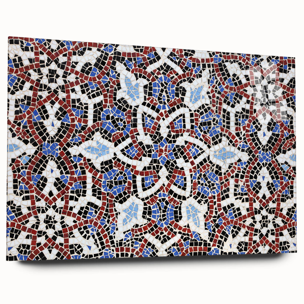 Large abstract wall art of a Middle Eastern Qatar scenery in muted earth tones on acrylic glass.