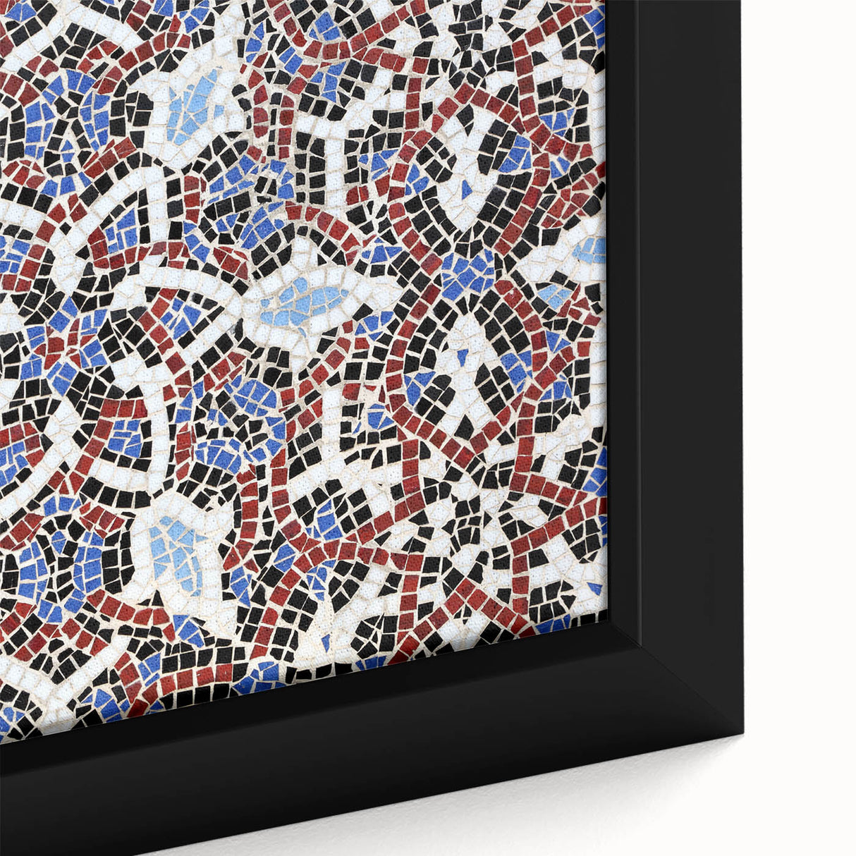 Extra large framed canvas featuring a textured, colorful Middle Eastern Qatar scenery in black wall art style.