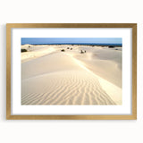 Extra large abstract art print featuring textured scenery of Middle Eastern Yamen in gold frame with mat.