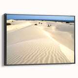 Black and white framed canvas of a vintage Middle Eastern landscape, ideal for bedroom wall decor.