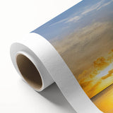 Art deco poster of Oceania scenery in pastel shades on rolled canvas, ideal for nursery wall art.