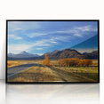 Large abstract wall art depicting the Canterbury, New Zealand landscape in muted earth tones on a framed acrylic print.