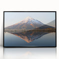 Large abstract wall art of Taranaki in New Zealand, depicted in vibrant colors on a framed acrylic.