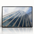 Large abstract wall art depicting the Santiago skyline in muted earth tones on a framed acrylic.