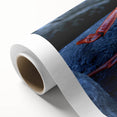 Art deco poster of Galapagos scenery on rolled canvas, featuring muted earth tones, ideal for nursery wall art.