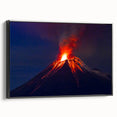 Black and white landscape art of Ecuadorian scenery on framed canvas, suitable for bedroom wall decor.
