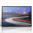 Large abstract wall art depicting a vibrant Alabama landscape in mid-century modernist style on framed acrylic.
