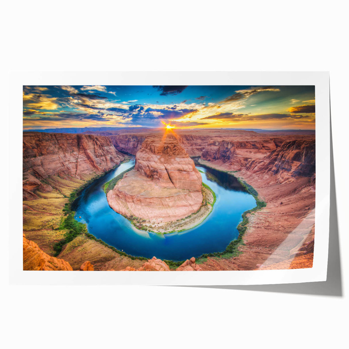 Extra large rolled print of the Grand Canyon in natural earth tones, ideal for art wall dining room.