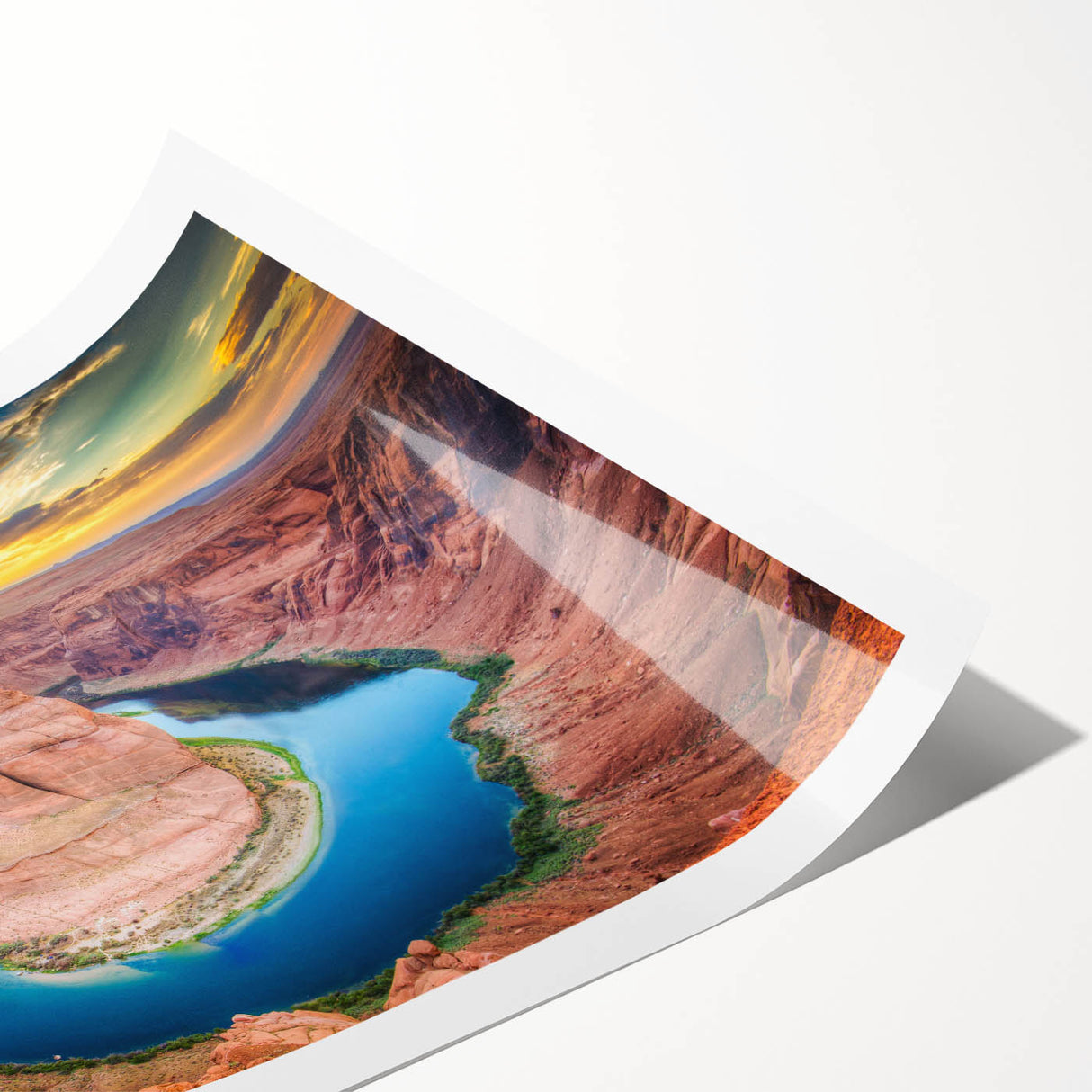 Extra large rolled print featuring a panoramic view of the Grand Canyon in natural earth tones.