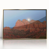Large art print of Sedona landscape in muted earth tones on framed acrylic, ideal for modern art wall decor.
