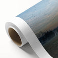 Art deco poster of Arkansas scenery in pastel shades on rolled canvas, ideal for nursery wall art.